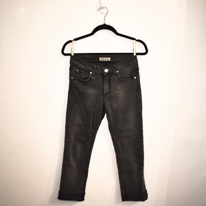 Grey Acne Cropped Jeans